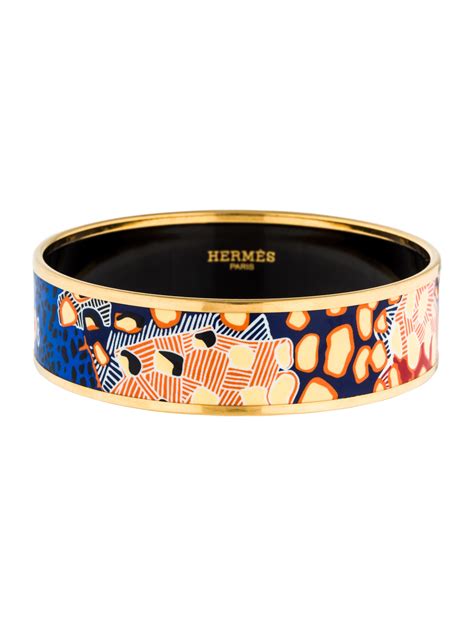 hermes gold enamel bracelet